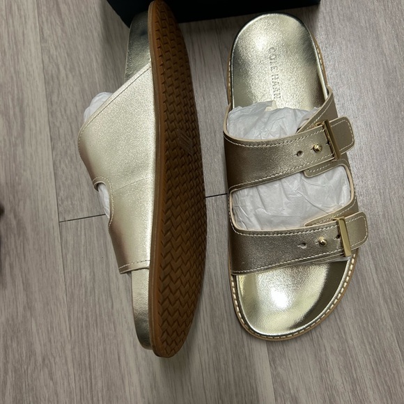 NWT Cole Haan Women’s Marisol Footbed Sandal, Gold, Size 9 - Picture 7 of 8